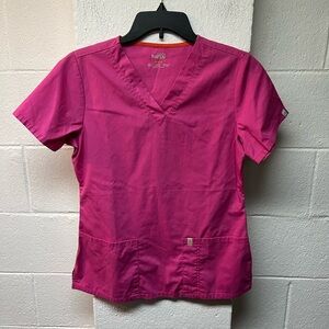Vibrant Short Sleeve Top in Pink. Small